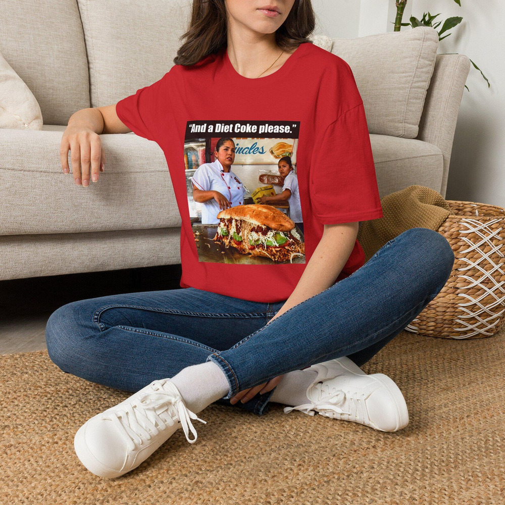 Street Food Scene T Shirt Red